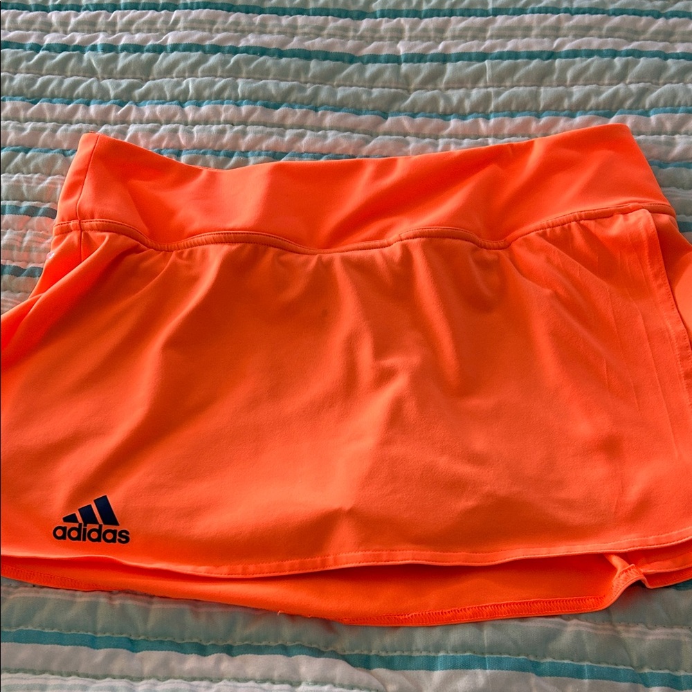 adidas Bright Orange Athletic Skort with Built-In Shorts Preowned size M